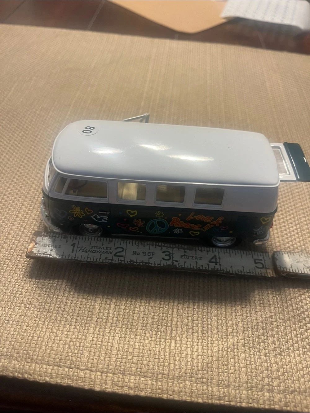 80 blue & White Retro VW bus  Van Vehicle official license Volkswagen